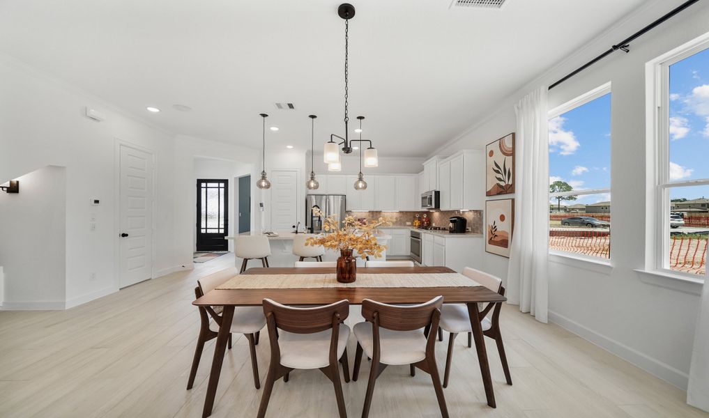 Sun-lit dining area