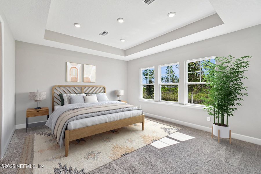 Furnished interior view inside a new home in Tributary 70', Yulee (Image 10).