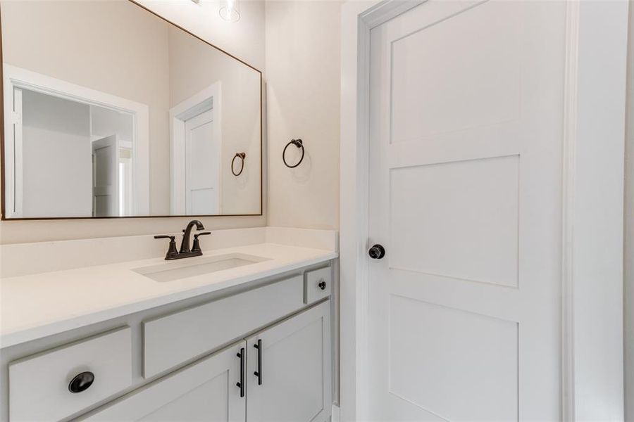 Bathroom featuring vanity