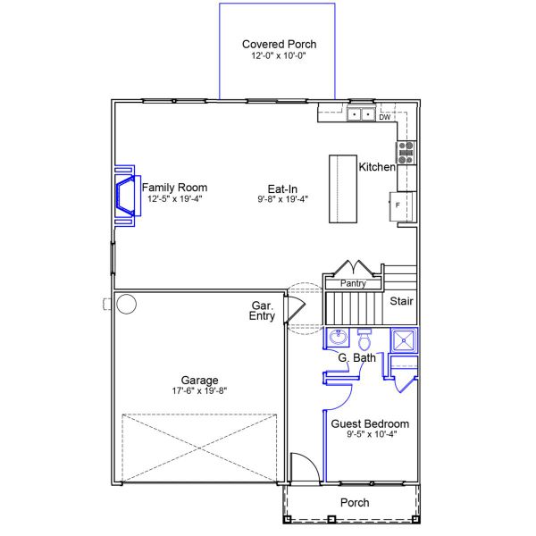 2D floor plan layout of this home in Winston Point, Gilbert, SC (Image 2).