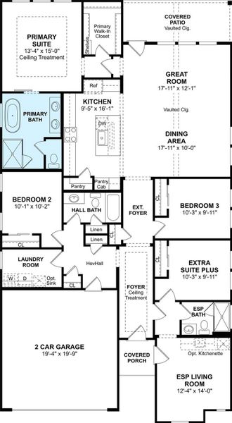 The Pasadena ESP floor plan by K. Hovnanian® Homes. 1st Floor shown. *Prices, plans, dimensions, features, specifications, materials, and availability of homes or communities are subject to change without notice or obligation. The Pasadena ESP floor plan by K. Hovnanian® Homes. 1st Floor shown. *Prices, plans, dimensions, features, specifications, materials, and availability of homes or communities are subject to change without notice or obligation.