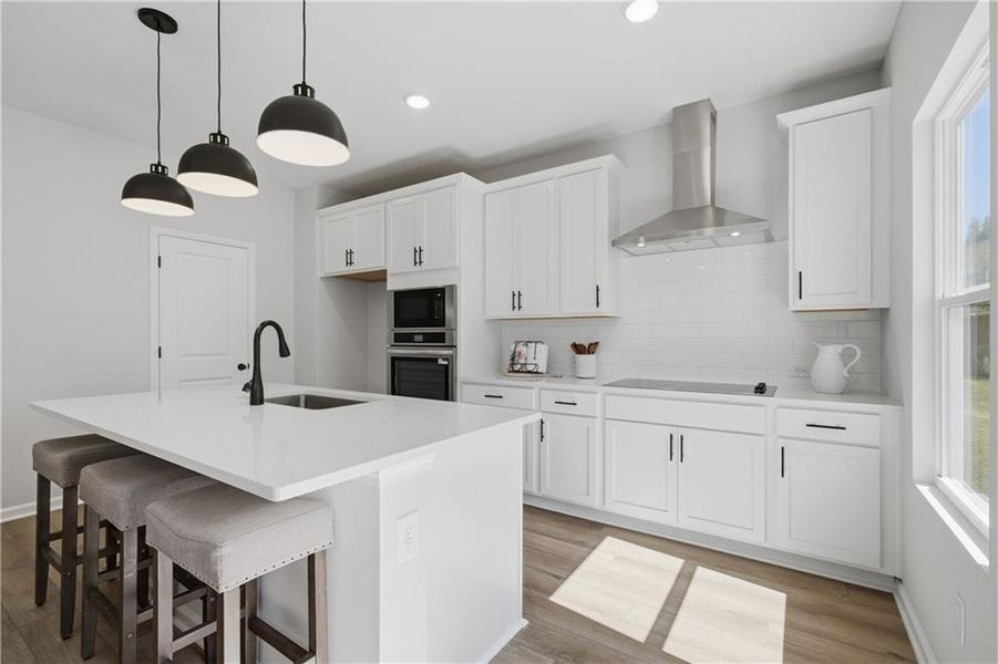 Furnished interior view inside a new home in The Bluffs, Canton (Image 23).