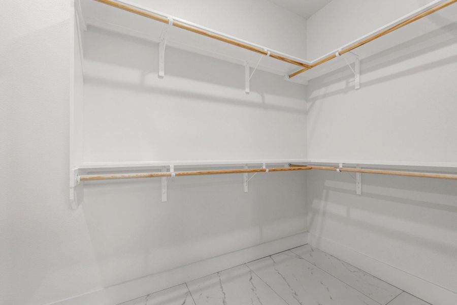 View of primary spacious closet