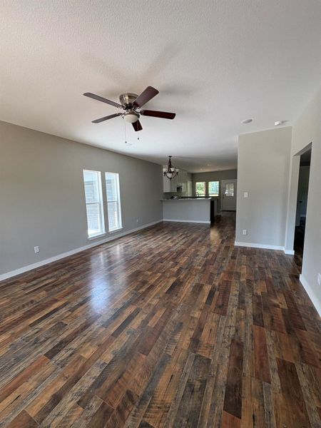 Open concept living/dining combo