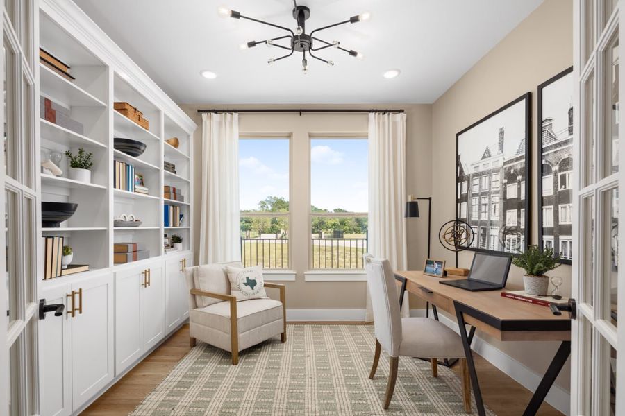 Representative furnished interior of a home built from the Torino by Ladera Texas in Ladera at The Reserve, Mansfield (Image 29). Representative furnished interior of a home built from the Torino by Ladera Texas in Ladera at The Reserve, Mansfield (Image 29).