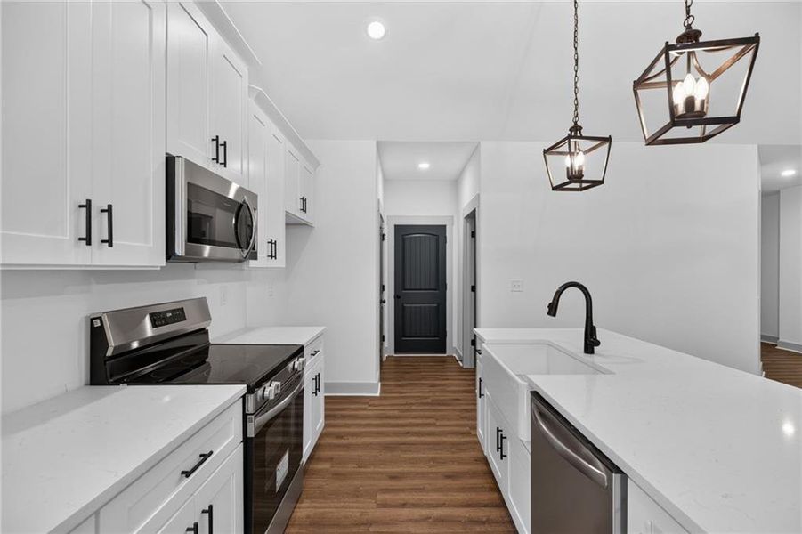 Furnished interior view inside a new home in , Silver Creek (Image 9).