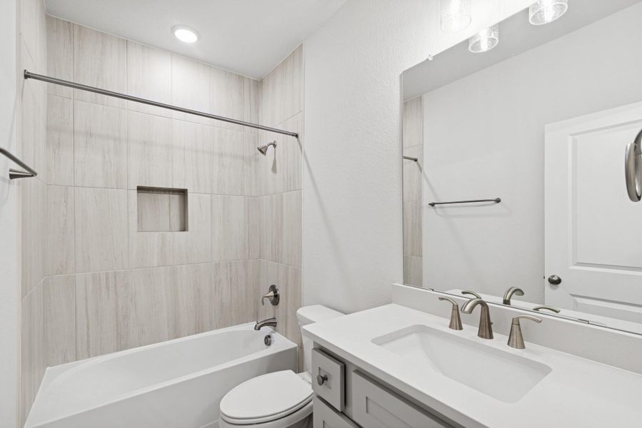 Furnished interior view inside a new home in Grange 45' Homesites, Katy (Image 9).