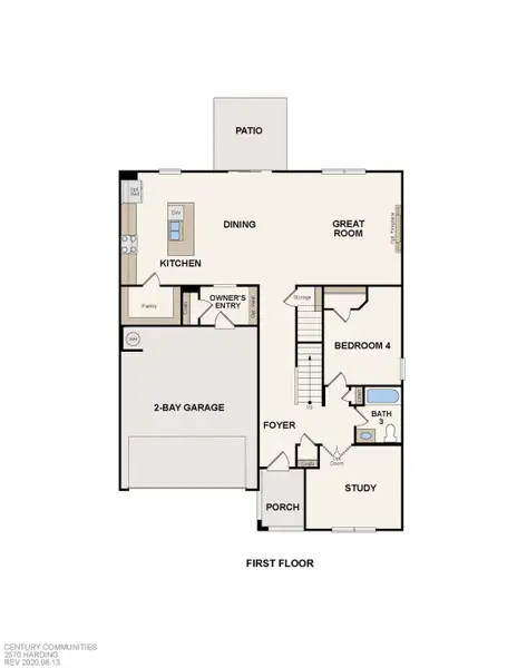 2D floor plan layout of this home in Walker Grove, McDonough, GA (Image 2). 2D floor plan layout of this home in Walker Grove, McDonough, GA (Image 2).