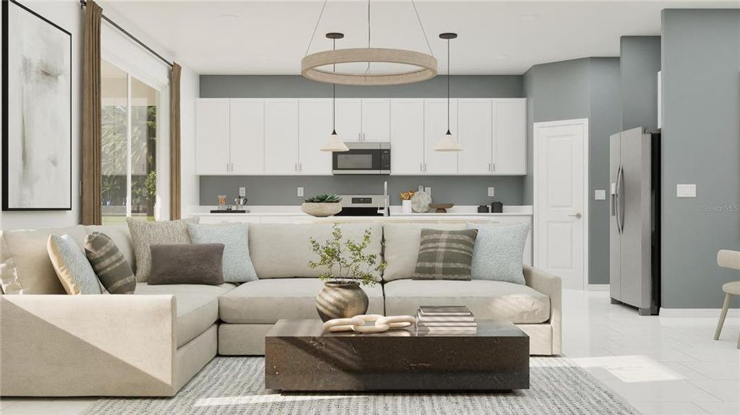 Furnished interior view inside a new home in Island Lakes at Coco Bay, Englewood (Image 9).