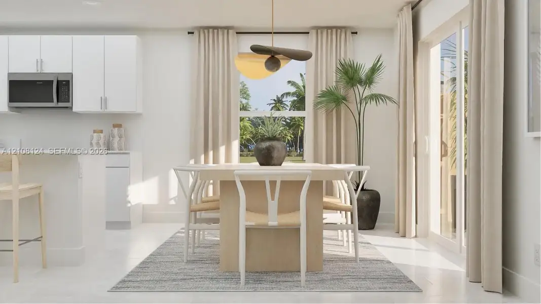 Furnished interior view inside a new home in , Miami (Image 5).
