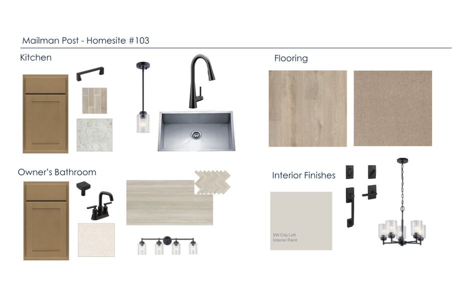 Sample of building materials used in homes in Mailman Post, Knightdale (Image 19).