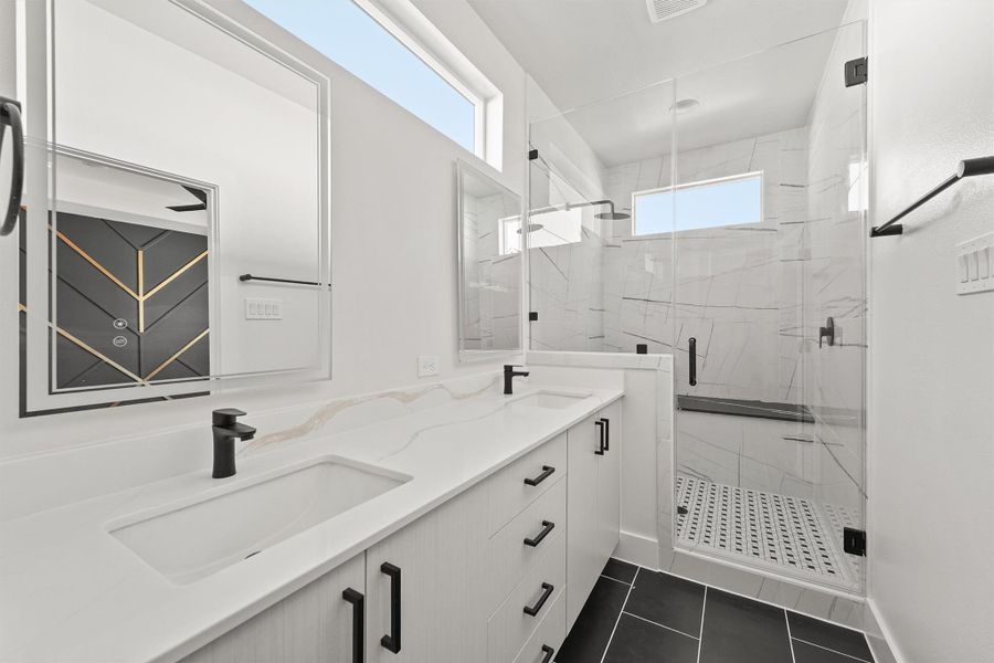 Furnished interior view inside a new home in Jesselton Square at Creekmont, Houston (Image 7).