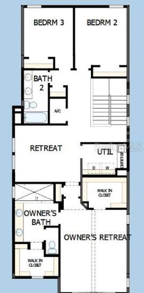 2D floor plan layout of this home in Weslyn Park in Sunbridge 34', St. Cloud, FL (Image 6).