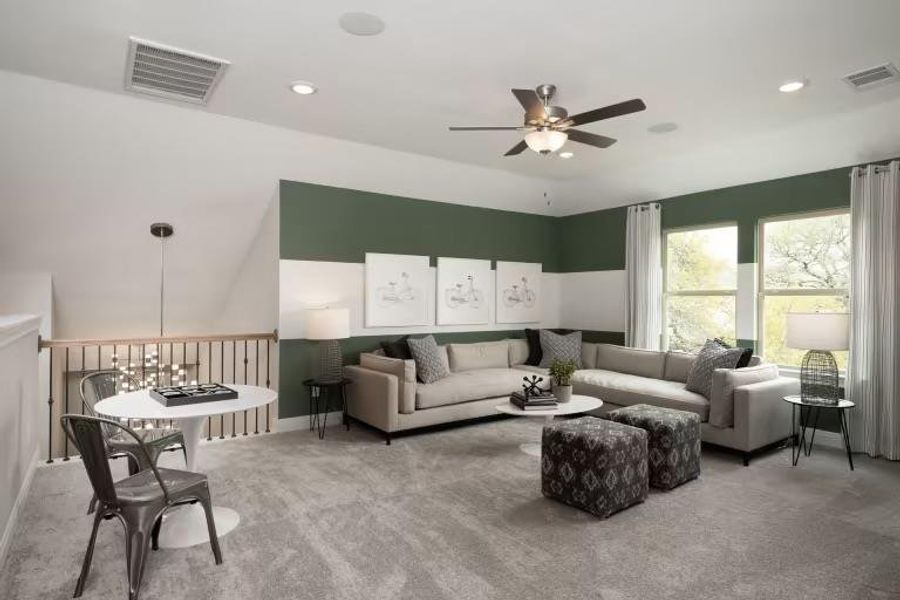 Photo of Pulte model home with same floor plan, not of actual home listed. Photo of Pulte model home with same floor plan, not of actual home listed.