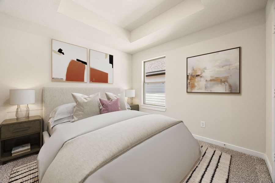 A bright and cozy secondary bedroom featuring soft natural light, neutral tones, and ample wall space, ideal for a guest room or personal retreat. A bright and cozy secondary bedroom featuring soft natural light, neutral tones, and ample wall space, ideal for a guest room or personal retreat.