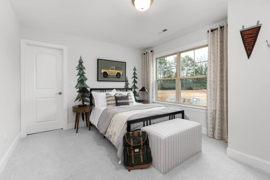 Representative furnished interior of a home built from the Hanover Lux by Keystone Homes NC in Weybridge, Burlington (Image 53).