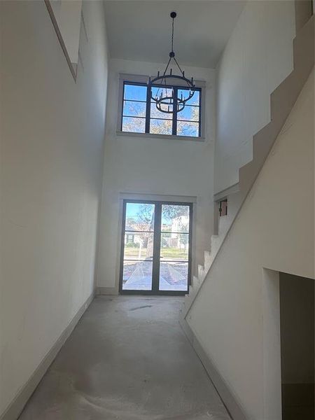 Grand entryway into the living room