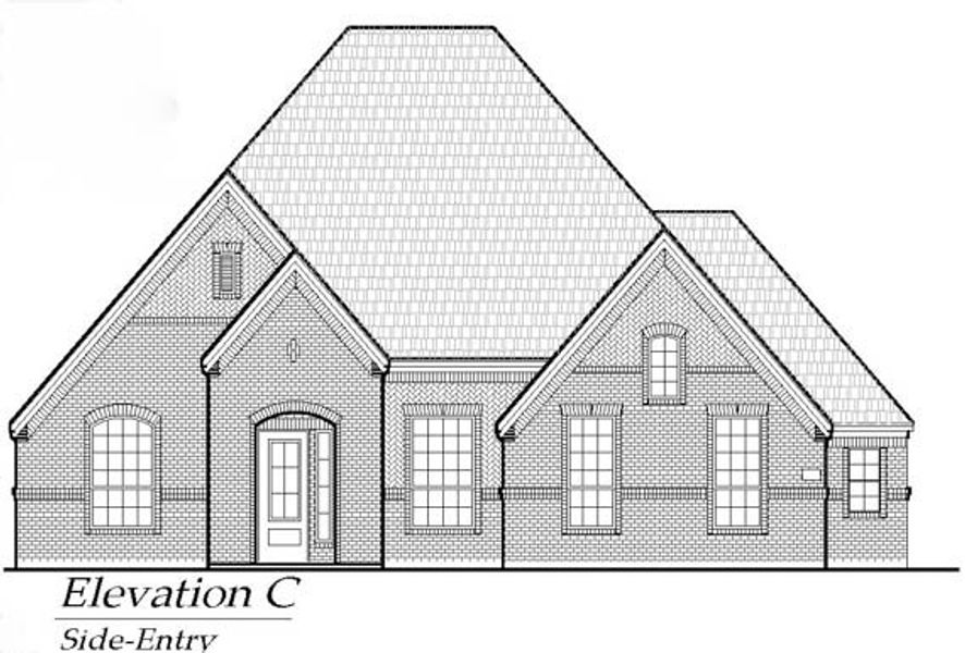 Exterior rendering of this home design in Lakeview Heights, Azle, TX (Image 28).