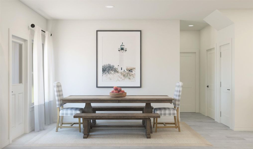 Sun-lit dining area (*Artist rendering used for illustration purposes only.) Sun-lit dining area (*Artist rendering used for illustration purposes only.)