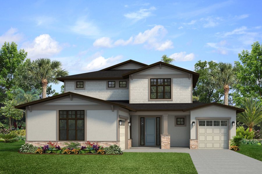 Representative exterior photo of a completed home built from the Yosemite II by Park Square Residential in The Sanctuary at Seaire, Parrish, FL (Image 22). Representative exterior photo of a completed home built from the Yosemite II by Park Square Residential in The Sanctuary at Seaire, Parrish, FL (Image 22).