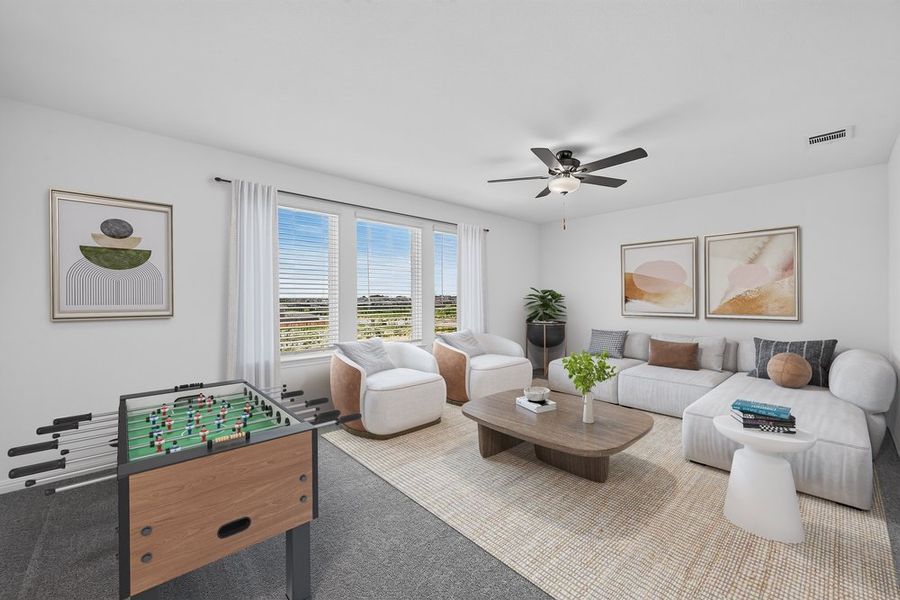 Furnished interior view inside a new home in Sunfield, Buda (Image 17).