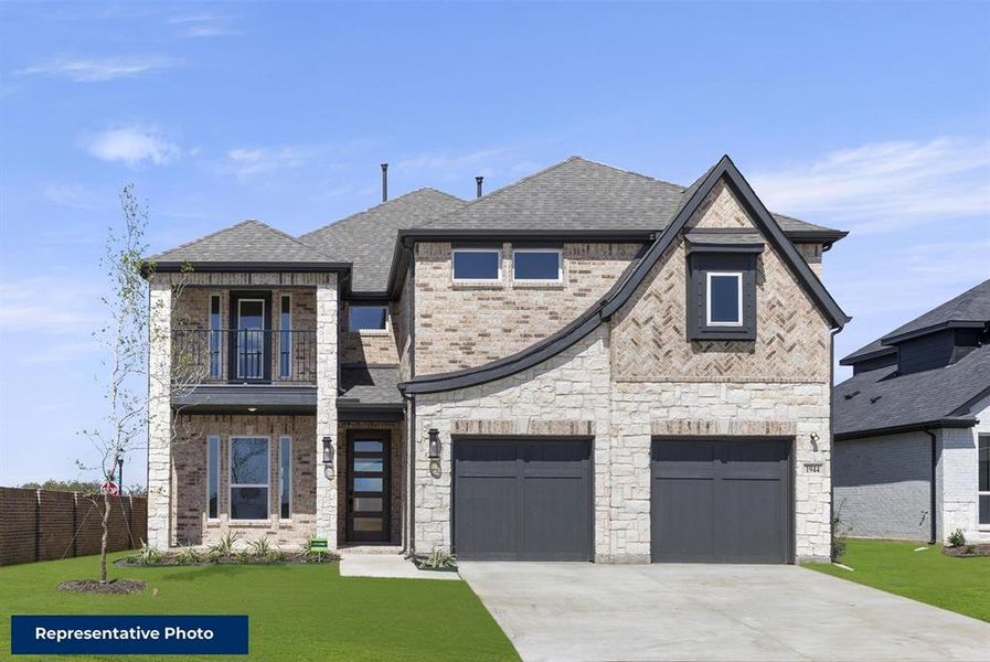 Front exterior of a new home in Brookfield, Melissa, TX, highlighting curb appeal (Image 20).