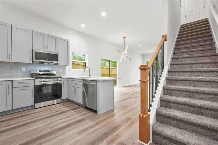 Furnished interior view inside a new home in , Atlanta (Image 5). Furnished interior view inside a new home in , Atlanta (Image 5).