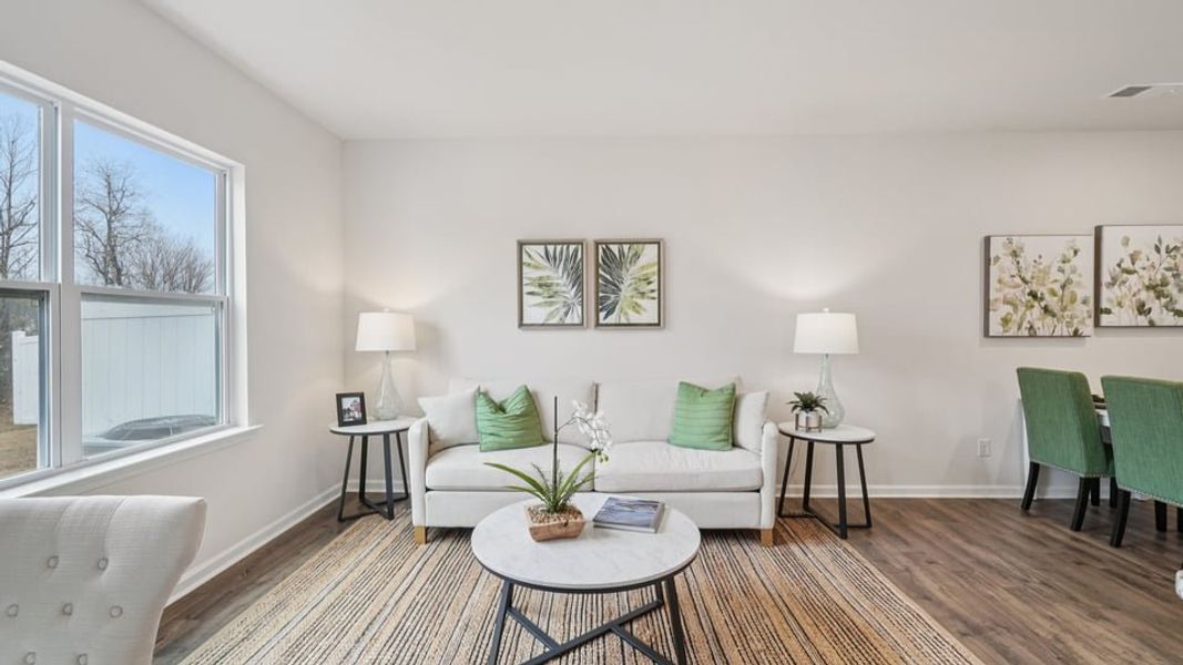 Furnished interior view inside a new home in Brookside Ridge Townhomes, Greer (Image 6).