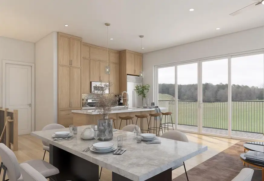 Furnished interior view inside a new home in , Dallas (Image 5).