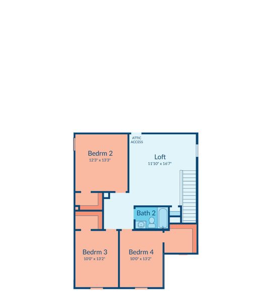 2D floor plan layout of this home in Magnolia Springs, Montgomery, TX (Image 6). 2D floor plan layout of this home in Magnolia Springs, Montgomery, TX (Image 6).