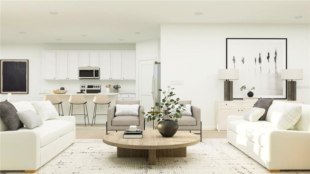 Furnished interior view inside a new home in Trailhead Landing: Trailhead Landing 60s, Alachua (Image 5).