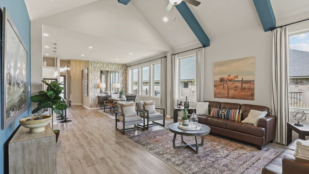 Representative furnished interior of a home built from the Oxford by Chesmar Homes in Bridgeland 45's, Cypress (Image 16).