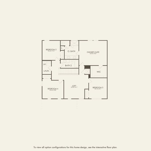 2D floor plan layout for the Tilden by Pulte Homes in Canopy Preserve, Deland, FL (Image 3).