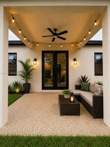 Exterior details and patio area of a home in , Lehigh Acres (Image 3). Exterior details and patio area of a home in , Lehigh Acres (Image 3).