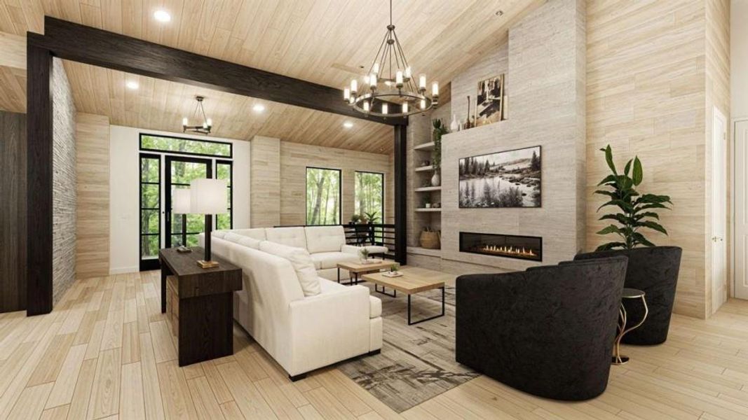 Furnished interior view inside a new home in , Cherry Log (Image 12). Furnished interior view inside a new home in , Cherry Log (Image 12).