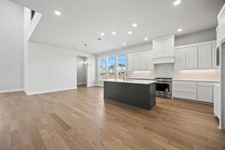 Furnished interior view inside a new home in The Heights at Uptown Celina, Celina (Image 7). Furnished interior view inside a new home in The Heights at Uptown Celina, Celina (Image 7).
