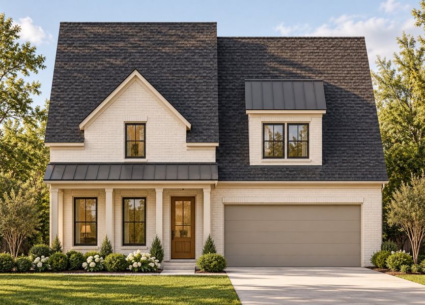 Representative exterior photo of a completed home built from the Webber by Olivia Clarke Homes in Sherley Farms, Anna, TX (Image 2). Representative exterior photo of a completed home built from the Webber by Olivia Clarke Homes in Sherley Farms, Anna, TX (Image 2).