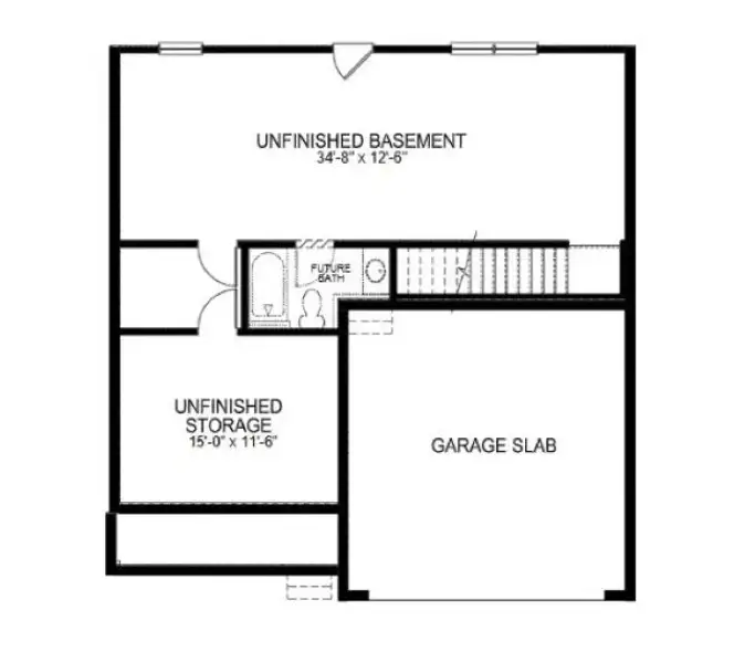 2D floor plan layout for the Penwell by D.R. Horton in Lily Grove, Piedmont, SC (Image 25).