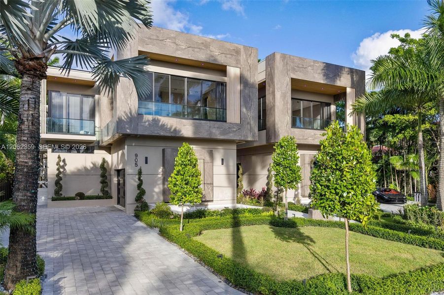 Front exterior of a new home in , Miami, FL, highlighting curb appeal (Image 2). Front exterior of a new home in , Miami, FL, highlighting curb appeal (Image 2).