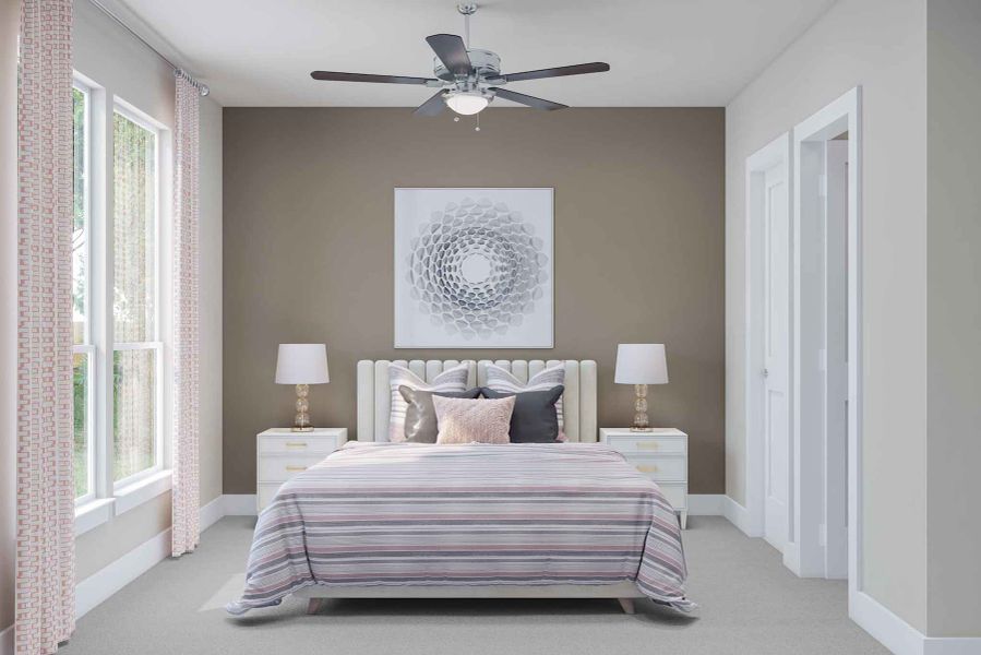 Representative furnished interior of a home built from the Marsala by Tri Pointe Homes in Legacy Grove, Montgomery (Image 24).