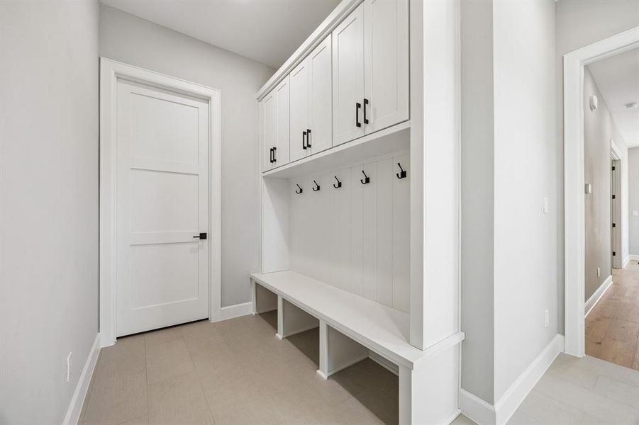 Mudroom with baseboards Mudroom with baseboards