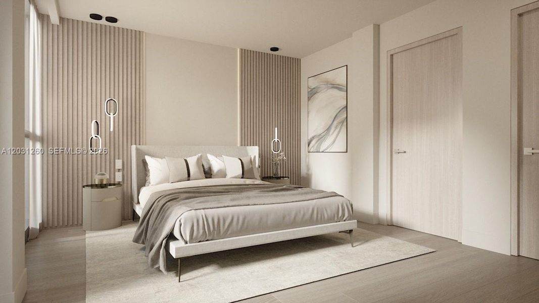 Furnished interior view inside a new home in , Miami Beach (Image 16).
