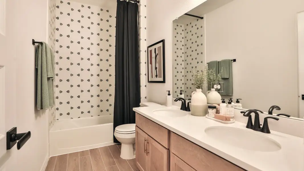 Furnished interior view inside a new home in Bridgeland Creekland Village, Cypress (Image 3).