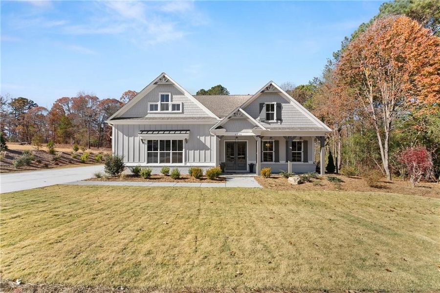Front exterior of a new home in , Gainesville, GA, highlighting curb appeal (Image 35).