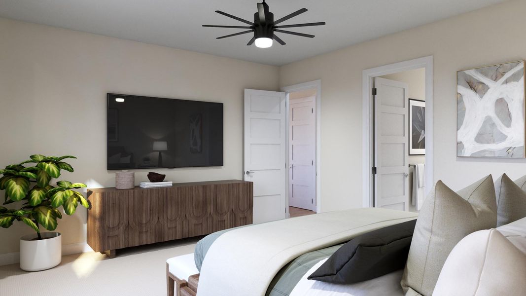 Representative furnished interior of a home built from the Willow by Risewell Homes in Harrell Oaks, Orlando (Image 8).