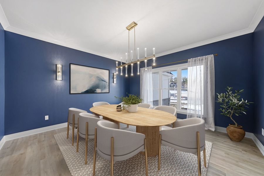 Representative furnished interior of a home built from the The Allen by Forbes Capretto Homes in Birdsong Estates, Orchard Park (Image 7).