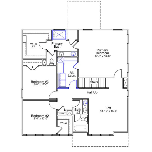 2D floor plan layout of this home in Hanes Lake, Winston-Salem, NC (Image 4).