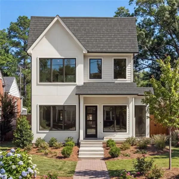 Front exterior of a new home in , Atlanta, GA, highlighting curb appeal (Image 1). Front exterior of a new home in , Atlanta, GA, highlighting curb appeal (Image 1).