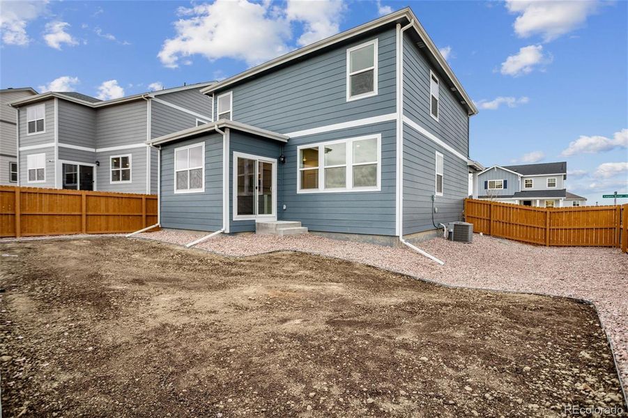 Exterior details and patio area of a home in The Ridge at Lorson Ranch, Colorado Springs (Image 3).