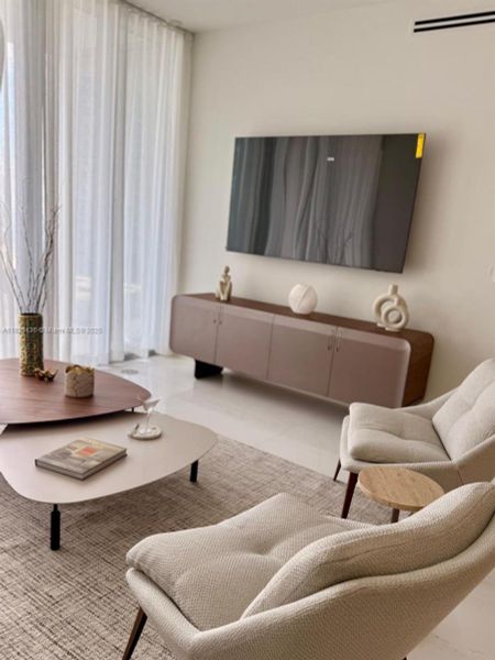 Furnished interior view inside a new home in Aston Martin Residences, Miami (Image 16). Furnished interior view inside a new home in Aston Martin Residences, Miami (Image 16).